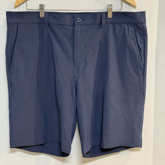 PGA Tour Navy Blue Athletic Performance Chino Golf Shorts 9" - Men's 38 - Picture 1 of 7